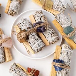 crystal salvia Peru holy wood set