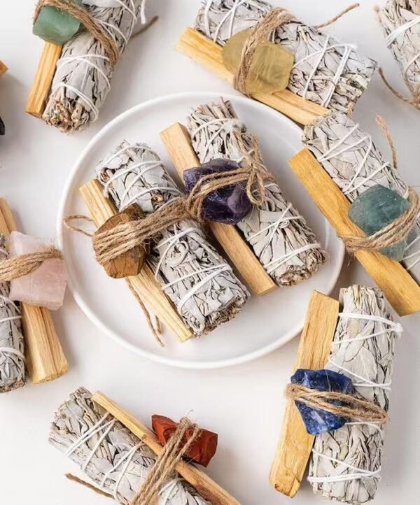 crystal salvia Peru holy wood set