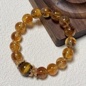 Money Wealth Success Bracelet-tiger eyes citrine set for men and women