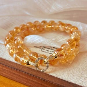 10mm citrine pyramid necklace suitable for men and women