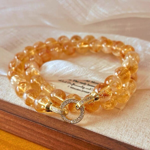 10mm citrine pyramid necklace suitable for men and women